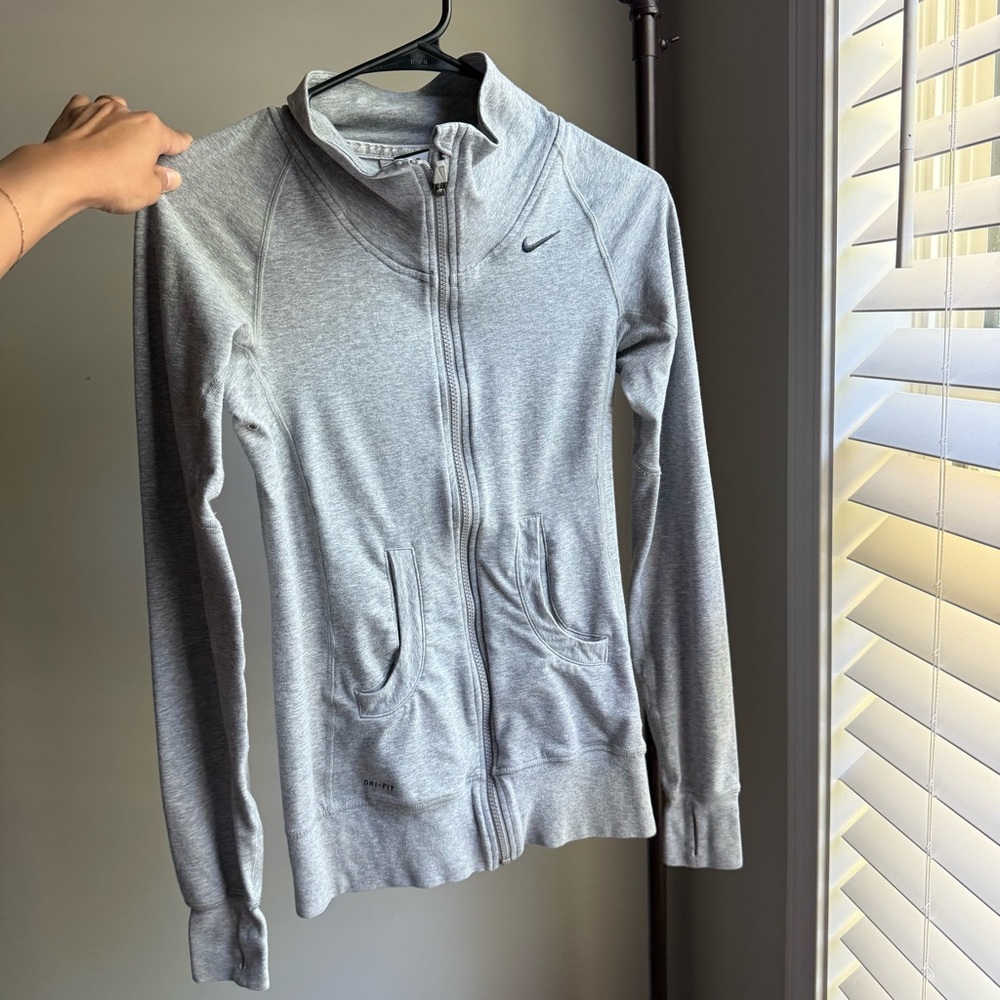 Nike gray zip up jacket